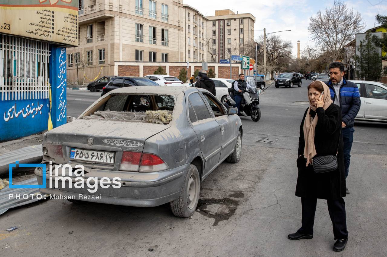 تصویری از حمله هوایی به محله گیشا تهران