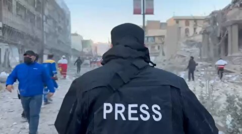 تصاویر تخریب‌های حمله اسرائیل به میدان انقلاب