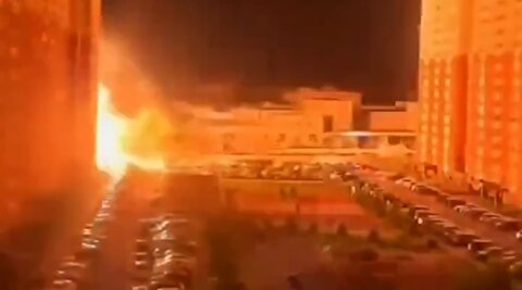 لحظه اصابت پهپاد انتحاری ایران به تل آویو با چهار کشته