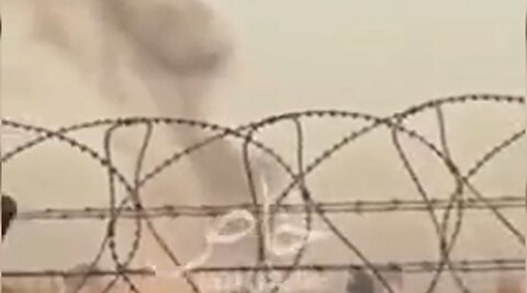 لحظه اصابت پهپاد ایران به پایگاه «ویتوریا» آمریکا