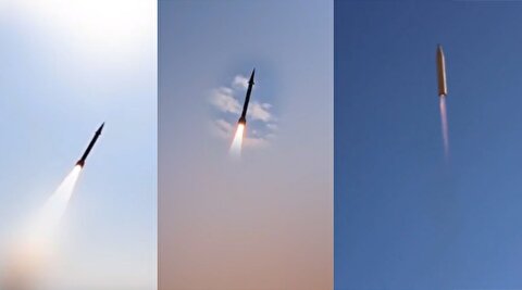 تصاویر پرتاب سه نوع موشک با سر جنگی سنگین به اسرائیل