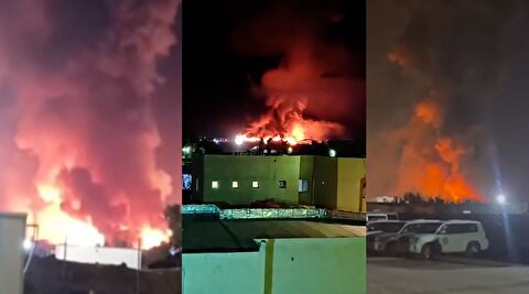 سه ویدیو از به آتش کشیدن میدان نفتی آمریکا