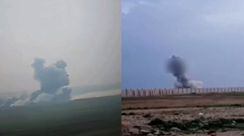 تصاویر بمباران گروه مقاومت عراق توسط جنگنده‌های آمریکا