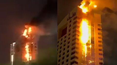 تصاویر هدف قرار گرفتن محل اقامت آمریکایی‌ها در کویت