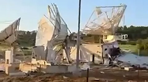 تصاویر انهدام قلب تپنده ارتباطات ماهواره‌ای اسرائیل