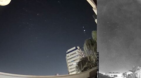 تصاویر شگفت انگیز از بارش موشک‌ها روی اسرائیل