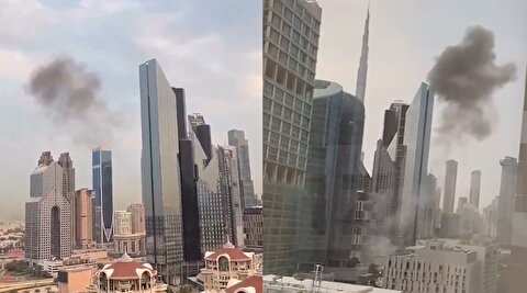 تصاویر حمله پهپاد به قلب مالی دبی
