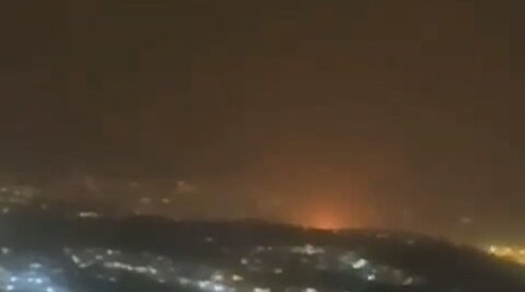 تصاویر به آتش کشیدن حیفا توسط موشک‌های ایران