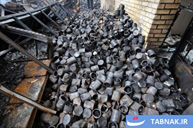 عکس: حمله موشکی آمریکایی صهیونیستی به انبار ذخیره دارو و شیرخشک در همدان