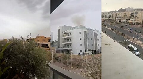 پنج ویدیو از اصابت موشک‌های ایران به ایلات