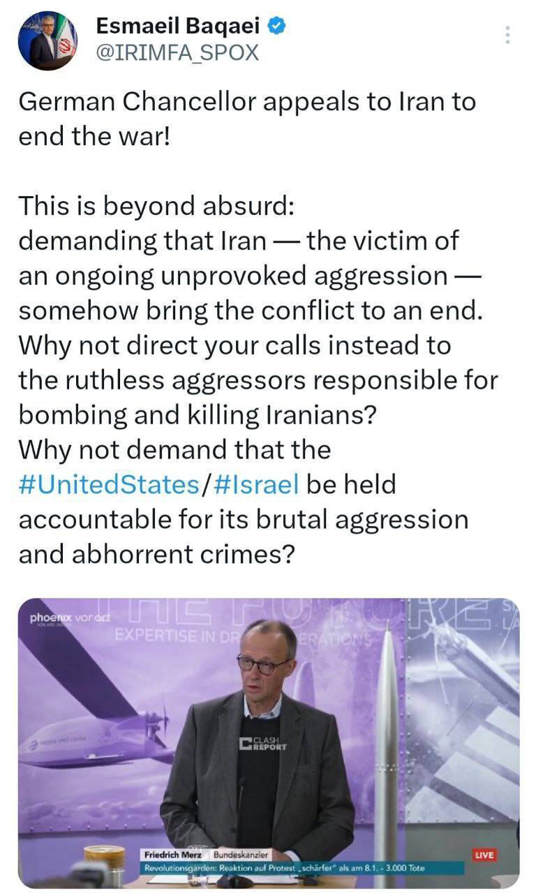 بقایی: درخواست پایان جنگ از سوی ایران مضحک است