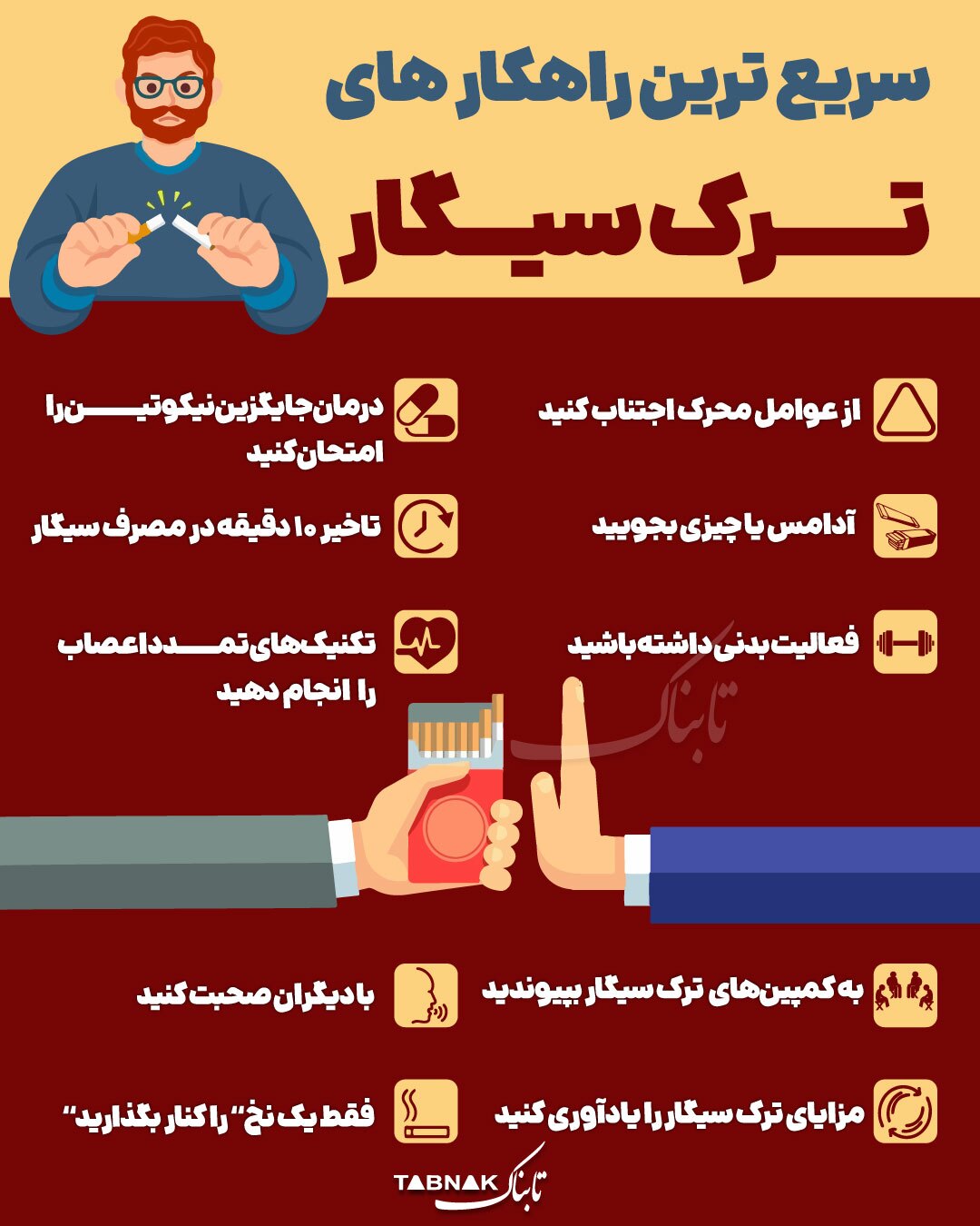 اینفوتابناک | سریعترین راهکارهای ترک سیگار اینفوتابناک | سریعترین راهکارهای ترک سیگار