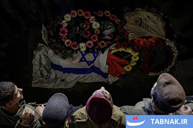 عکس: مراسم خاکسپاری سرباز به هلاکت رسیده صهیونیستی