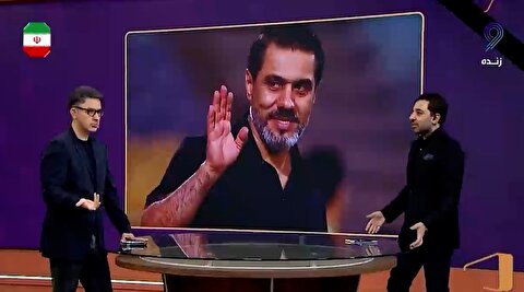 اعتراض شدید مجری تلویزیون به حرکت افشین پیروانی زمان جنگ