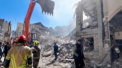 تصاویر ویرانی کنیسه کلیمیان بر اثر حمله اسرائیل