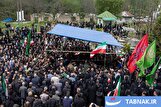 عکس: تشییع پیکر شهید علی غلامی در روستای آلیان فومن