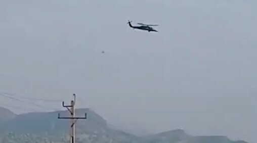 تصاویر دو هلی کوپتر بلک هاوک که مورد اصابت قرار گرفتند