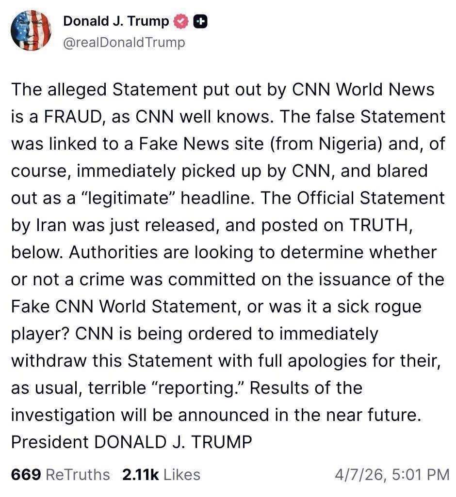 حمله ترامپ به گزارش &laquo;سی ان ان&raquo;