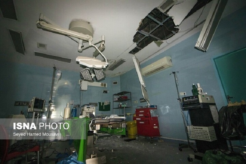 آسیب به بیمارستان اعصاب و روان اهواز درحملات دشمن