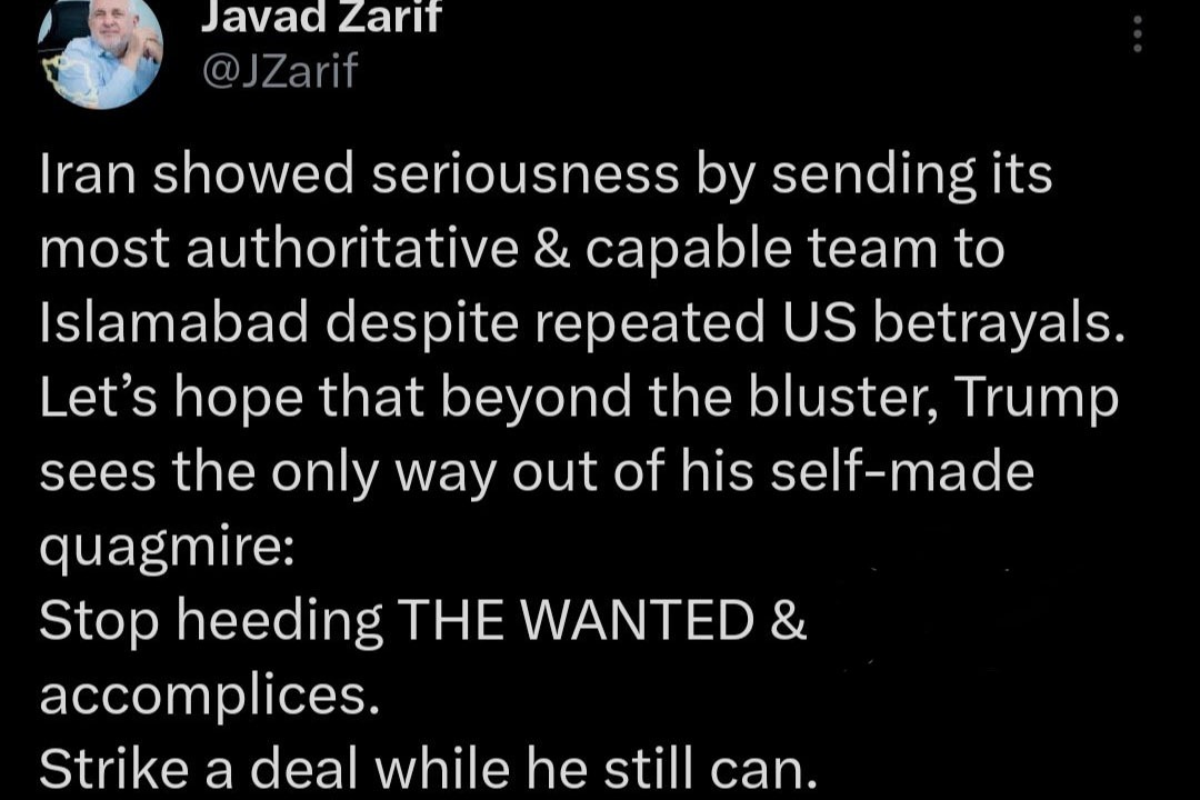 توئیت ظریف در آستانه مذاکرات اسلام&zwnj;آباد