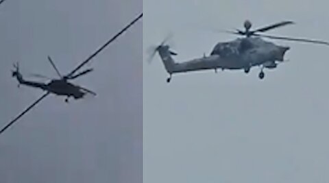 تصاویر هلی کوپترهای مدرن روس در آسمان ایران