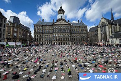 عکس: مراسم یادبود کودکان و خبرنگاران شهید فلسطینی در آمستردام