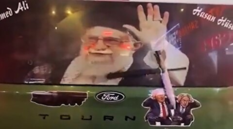 خلاقیت یک راننده ترک در حمایت از ایران