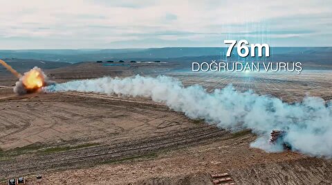 تست موشک ضد تانک ترکیه