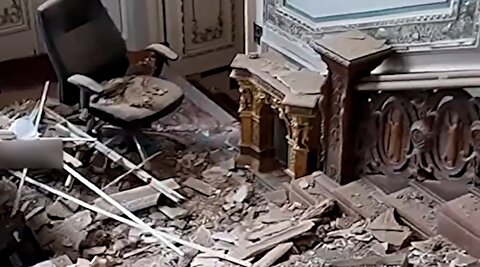 تصاویر جدید تخریب کاخ سعدآباد در حمله دشمن