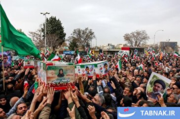 عکس: تشییع پیکر مطهر ۸ شهید نبرد رمضان در قزوین