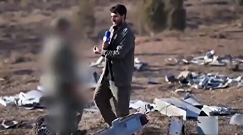 لحظه شکار موشک کروز آمریکا حین گزارش صداوسیما