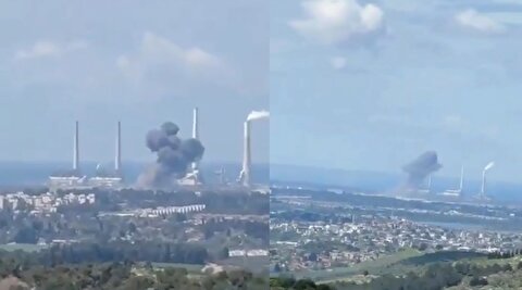 لحظات اصابت موشک ایران به نیروگاه کلیدی اسرائیل