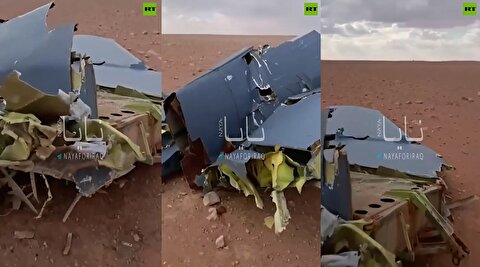 تصاویر لاشه هواپیمای سوخت رسان آمریکا