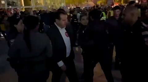 تصاویر بازداشت مخالفان جنگ ایران و اسرائیل در تل آویو