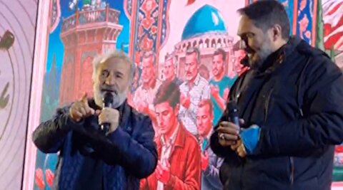 رجزخوانی و شعارهای مهران رجبی علیه اسرائیل