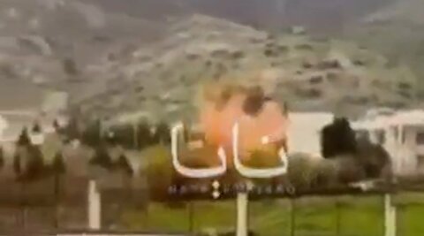 لحظه اصابت پهپاد به مقرهای گروهک‌های تروریستی