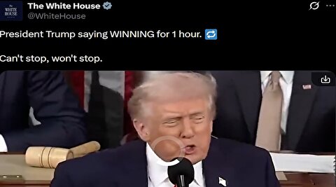 پست عجیب کاخ سفید: یک ساعت تکرار کلمه Winning!