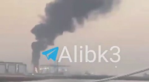 تصاویر ستون دود بر اثر انهدام فجیره امارات