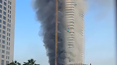 آتش‌سوزی در برج مارینا دبی
