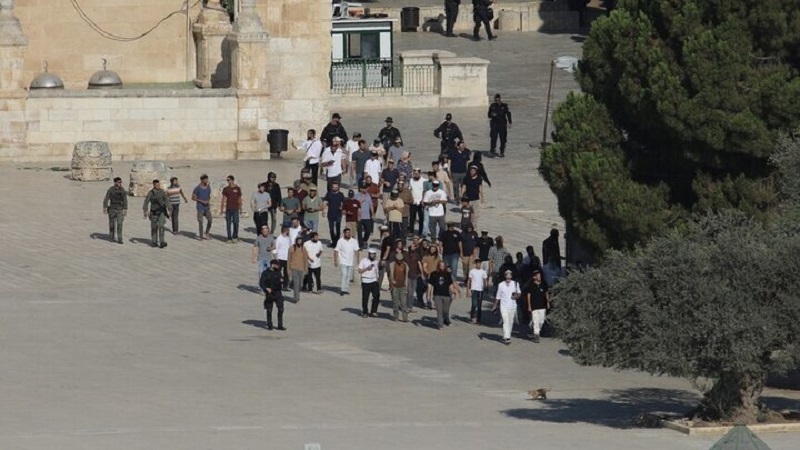 یورش صدها شهرک&zwnj;نشین به مسجد الاقصی در سالروز اشغال فلسطین