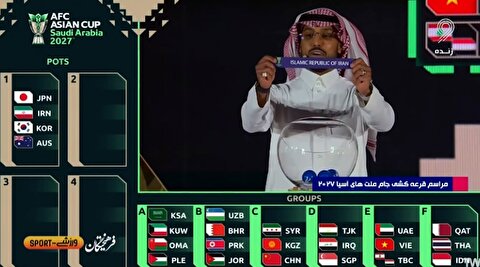 لحظه معرفی تیم ایران در قرعه کشی جام ملت‌ها و عکس العمل قلعه نویی