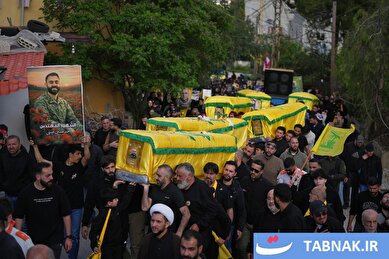 عکس: مراسم تشییع شهدای حزب‌الله