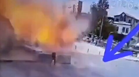لحظه وقوع انفجار روز گذشته در دمشق