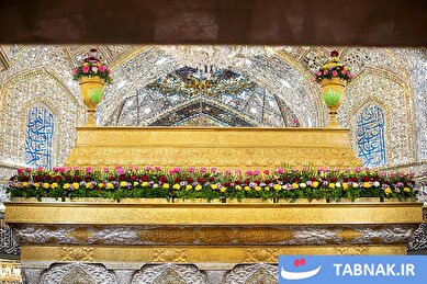 عکس: گل‌آرایی ضریح مطهر  امام حسین(علیه السلام)
