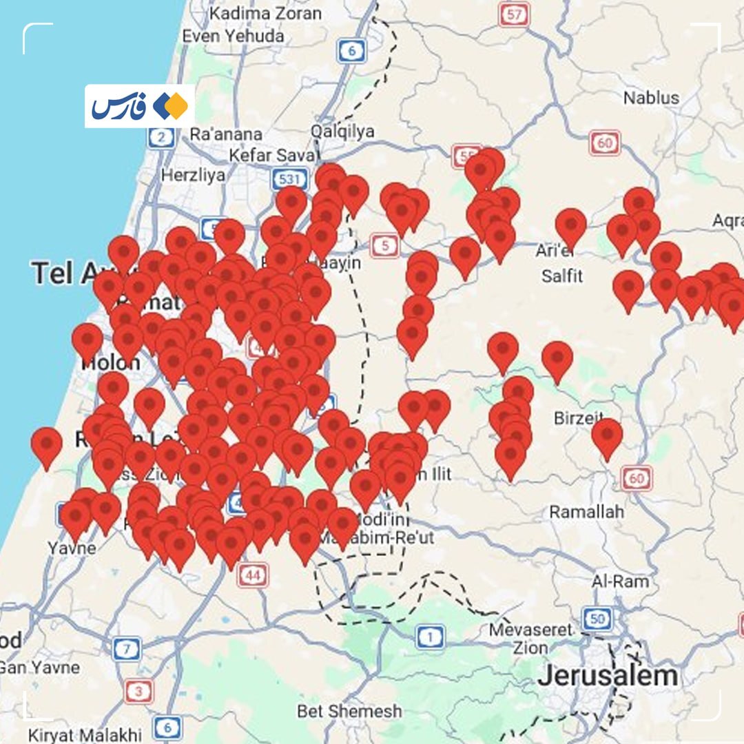 شلیک موجهای متعدد موشک از نقاط مختلف ایران به سمت اسرائیل/آغاز عملیات نصر علیه پایگاه های تلنوف و نواتیم/در حال بروزرسانی