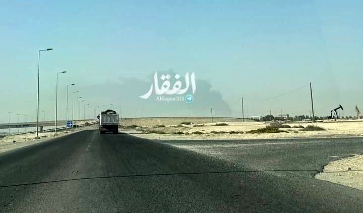 آتشسوزی اطراف پایگاه هوایی شیخ عیسی بحرین