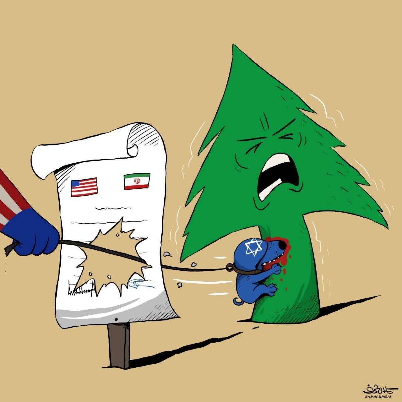 واکنش کاریکاتوریستی به تفاهمنامه و وضعیت لبنان