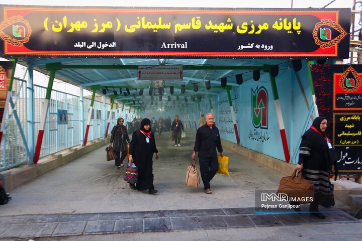 موج زائران در مرز بینالمللی مهران