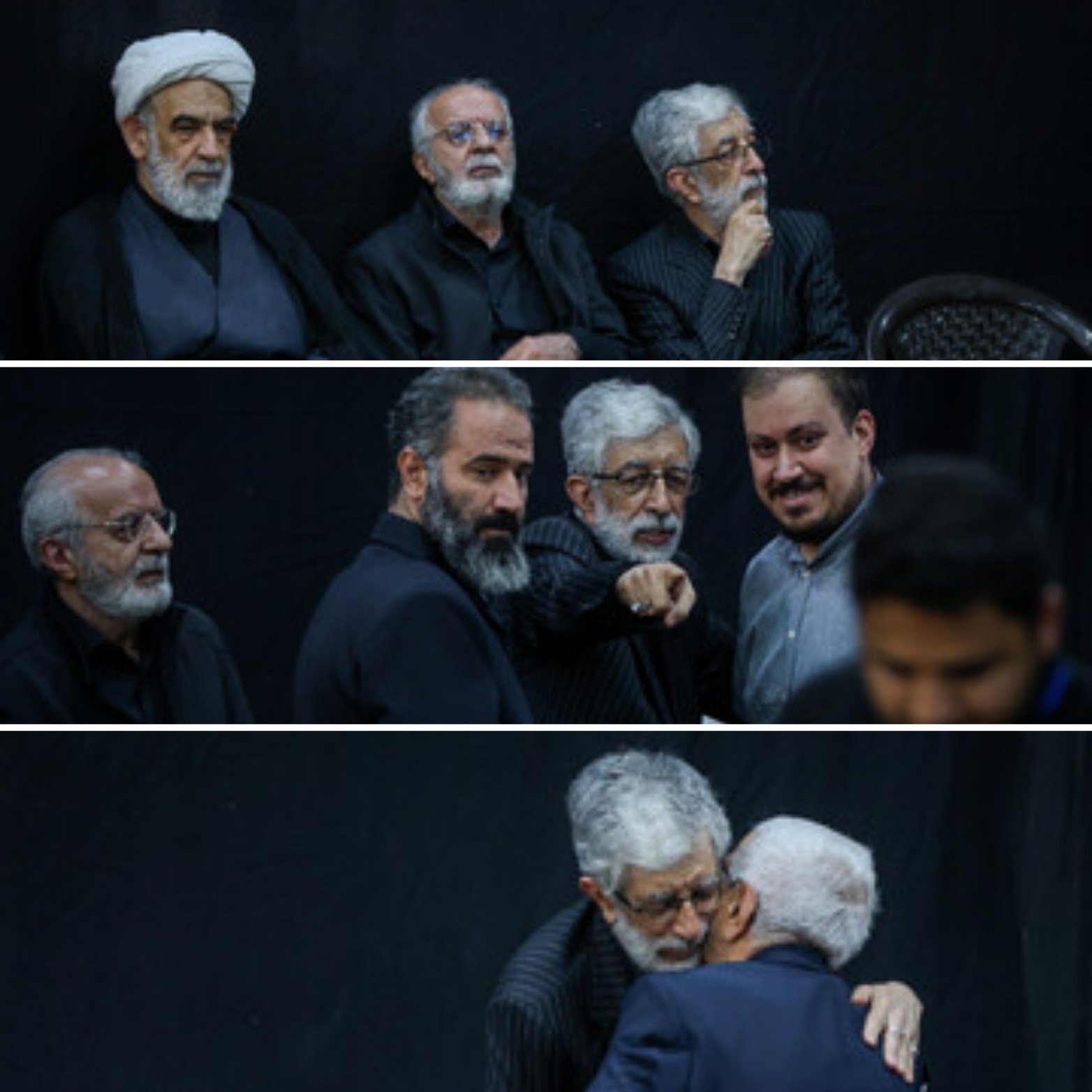 تصاویری از حدادعادل در مراسم یادبود دختر شهیدش