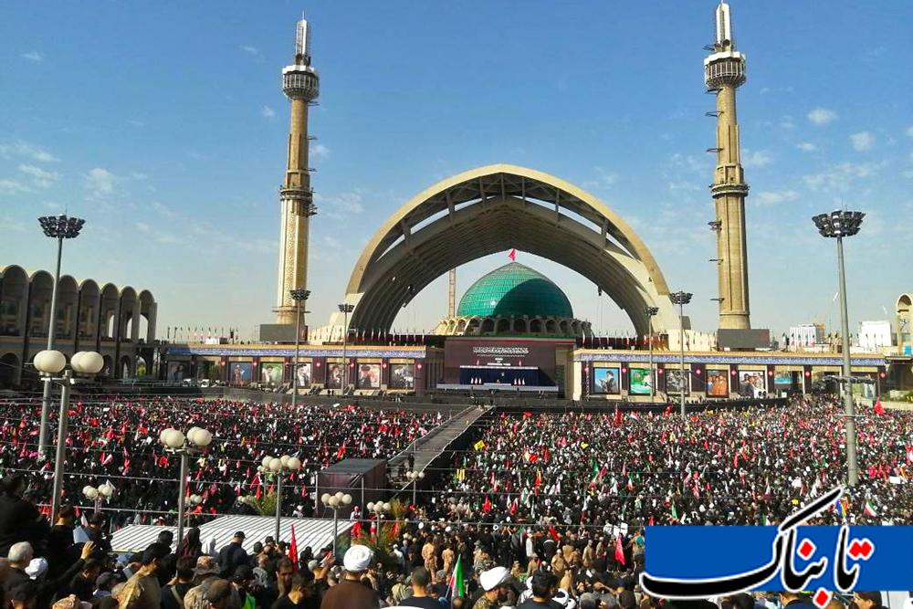 جلوه اربعین و ظهور در خیابانهای تهران/پرچم دوطرفه «ایران» و «خونخواهی» روی گنبد مصلی جلوه اربعین و ظهور در خیابانهای تهران/پرچم دوطرفه «ایران» و «خونخواهی» روی گنبد مصلی